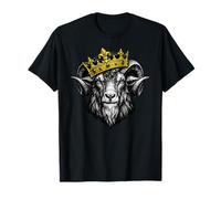 Goat Crown King Greatest of Funny Goat Crowned Maglietta