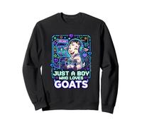 Goat Farm Solo Un Ragazzo Che AMA Le capre Felpa
