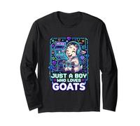 Goat Farm Solo Un Ragazzo Che AMA Le capre Maglia a Manica