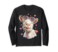 Goat Farmer Farm Rancher - Occhiali da Sole a Forma di Cuore per San Valentino Maglia a Manica