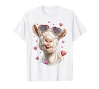 Goat Farmer Farm Rancher - Occhiali da Sole a Forma di Cuore per San Valentino Maglietta