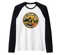 Goat Feeding Crew Maglietta Overland Park KS Petting Zoo Maglia con Maniche Raglan