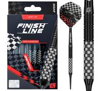 GOAT - Finish Line 90% Freccette Soft Tip in Tungsteno, 20G, Nero, Set da 3