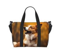 Goat Frolic - Borsa da viaggio a tracolla, impermeabile, grande capacità, Caduta del cane, Taglia unica