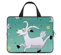 Goat Frolic - Custodia per computer portatile, ultra sottile, leggera e impermeabile, in neoprene resistente, con cinghia da polso