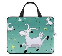 Goat Frolic Custodia per laptop ultra sottile, leggera e impermeabile per laptop da 15 pollici, neoprene resistente, custodia protettiva portatile per computer con cinturino da polso
