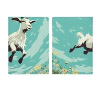 Goat Frolic - Custodia per passaporto da viaggio, con scomparti per carte di credito e carta d'imbarco, organizer per documenti d'identità di famiglia (20 x 13 cm)