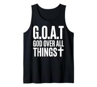 Goat God Over all Things Scritta Croce Canotta
