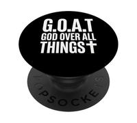 GOAT God Over All Things scritta croce PopSockets PopGrip Adesivo