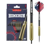 GOAT - Homerun Brass Freccette Punta Acciaio d'oro, Include 3 Barrels, 3 Flights e 3 Aste