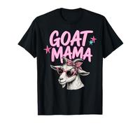 Goat Mama Pink Farm Animal Mom Graphic Maglietta