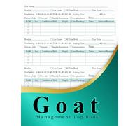 Goat Management Log Book: Goat Record Keeping Log | Track Health, Breeding, and Care Details - 8.5” x 11” Organizer for Goat Owners