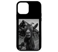 Goat Meme Country Humor Farm Chaos Scene Broken Barnyard Custodia per iPhone 12 mini