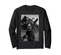 Goat Meme Country Humor Farm Chaos Scene Broken Barnyard Maglia a Manica