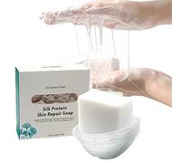 Goat Milk Soap,Skin Lightening Soap,Silk Protein Skin Repair Soap,Silk Protein Essence Soap,Super Long Brushed Oil Control Cleansing Soap Net Acne Moisturizing Repair (1 Pcs)