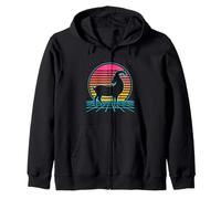 Goat Retro Vintage 70s 80s Style Farm Animals Lover Felpa con Cappuccio