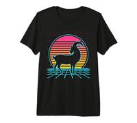 Goat Retro Vintage 70s 80s Style Farm Animals Lover Maglietta Premium