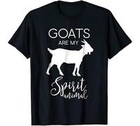 Goat Spirit Animal J000416 Funny Cotton Tee Vintage Gift for Men Black XL