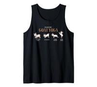 Goat Yoga Quattro Pose di Base Divertente Capra Allungamento Grafico Canotta