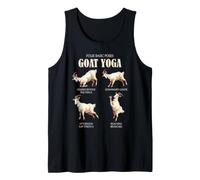 Goat Yoga Quattro Pose di Base Divertente Capra Allungamento Grafico Canotta