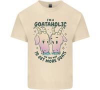 Goataholic In Viaggio Per Avere Più Capre Uomo Cotone T-Shirt Tee Top