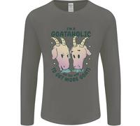Goataholic In Viaggio Per Avere Più Capre Uomo Manica Lunga T-Shirt