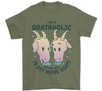 Goataholic In Viaggio Per Avere Più Capre Uomo T-Shirt 100% Cotone
