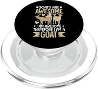 Goats Are Awesome I Am Awesome Therefore I Am A Goat PopSockets PopGrip per MagSafe
