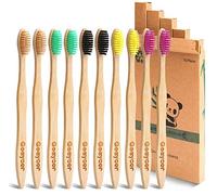 Goaycer Spazzolino Denti Bamboo,Spazzolini da Viaggio (Set da 10)