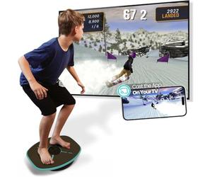 GoBalance Play & Sport - Tavola di equilibrio interattiva premium in legno con sensore Bluetooth intelligente e app gratuita. 12 giochi divertenti, allenamento core sport e allenamenti per tutto il