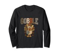 Gobble Fall GRAZIANDO LA Turchia Maglia a Manica