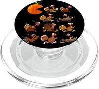 Gobble Til You Wobble Thanksgiving Pumpkin Game Eats Turkeys PopSockets PopGrip per MagSafe
