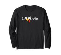 Gobble Till You Wobble Cool Turchia Ringraziamento Maglia a Manica