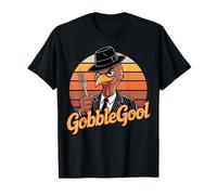 GobbleGool Mafia Turchia Retro Italiano Ringraziamento Divertente Maglietta