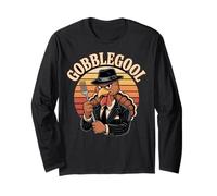 Gobblegool Turchia Mafia Ringraziamento Retro Italiano Divertente Maglia a Manica