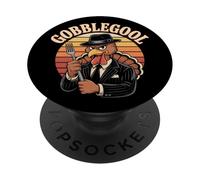 Gobblegool Turchia Mafia Ringraziamento Retro Italiano Divertente PopSockets PopGrip Adesivo