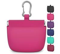 Gobeigo Borsa in silicone per cani con accesso a una mano, piccola tasca per addestramento con linguetta e coperchio a chiusura automatica, per un facile addestramento e passeggiate degli animali