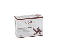 GOBEL - Confezione da 10 cartucce di gas N₂0 per sifoni - Successiva salse crema chantilly muschi caldi o freddi - Ricariche universali - Acciaio riciclabile al 100%