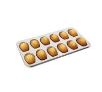 Gobel Madeleine Sheet Pan Stampo per madeleines, Placcato Stagno, Grigio, L