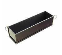 GOBEL - Stampo Antiaderente per Paté in Crosta - 40x8x8 cm - Con Cerniera e Fondo Rimovibile - Resistente fino a 250°C - Made in France