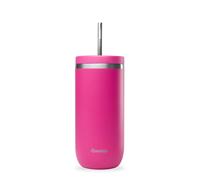 QWETCH - Cold Cup Termico con Cannuccia 470 ml Magenta- 24h Ghiacciato & 12h Freddo - Acciaio Riciclato, Anti-Schizzi - Perfetto per Bevande Fredde, Bubble Tea e Caffè Freddo