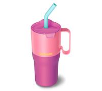 Gobelet Klean Kanteen SE Gobelet isotherme con coperchio Flip e cannuccia 769ml/26oz (limonata rosa/kaleidoscopio/coperchio rosa viola) TU