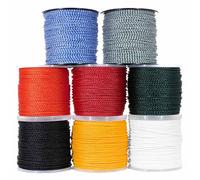 Goberg Corda in polipropilene a treccia cava, idrorepellente, resistente all'umidità e agli agenti chimici, per campi da golf, tracciatura del sentiero, controllo della folla, diverse misure e