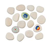 Gobesty 15 Pezzi Sassi da Dipingere, 5-8 CM Creative Pebble, Grandi Sassi Bianchi da Giardino per Pittura Fai da Te Decorative per Acquario e Giardino per Amanti dell'Arte Amanti del Giardinaggio