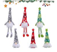 Gobesty 6 Pezzi Gnomi Natalizi Luminosi, Gnomo Natale, Elfo Natale, Decorazioni Natalizie per La Casa, Gnomo Natalizio Illuminato, Bambini Regali Natale, Addobbi Natalizi