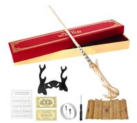 Gobesty Bacchetta magica a LED con ricarica USB, set di bacchetta magica per cosplay con scatola regalo, supporto per bacchetta magica, carta e mappa, per feste, carnevale, Halloween (bacchetta magica