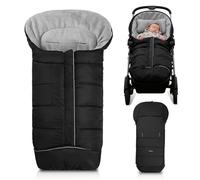 Gobesty Coprigambe per passeggino invernale, sacco nanna invernale per passeggino, invernale con pile Wamres Polar, universale e impermeabile, antiscivolo e strisce riflettenti con chiusura lampo