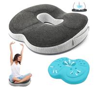 Gobesty Cuscino Ortopedico per Sedile, Cuscino per Emorroidi, Cuscino per Coccige per Alleviare il Dolore da Emorroidi, Cuscino Ergonomico in Memory Foam per Alleviare il Dolore, per Ufficio, Auto e
