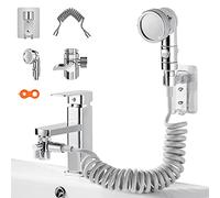 Gobesty Doccetta Per Lavandino, Set Soffione, Doccia per Lavabo Con 3 Modalità Di Spruzzo, Set Doccino, doccetta bagno con Tubo Telescopico perfetto per lavare i capelli o pulire il lavandino