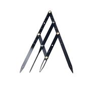 Gobesty Golden Mean Caliper, Eyebrow Ruler with Golden Ratio Stainless Steel Eyebrow Makeup Ruler Foldable Eyebrow Microblading Permanent Makeup